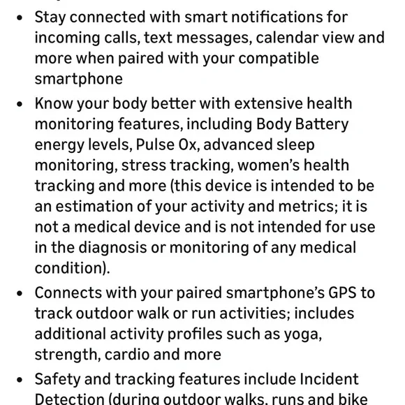 Garmin Vivomove Sport Hybrid Smartwatch in Cocoa - Picture 14 of 15